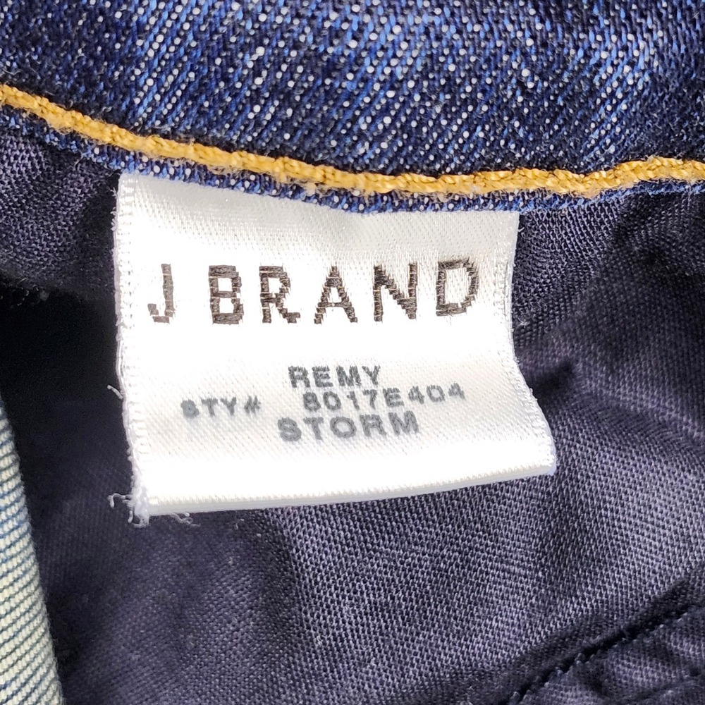 J Brand Remy Jeans Womens 26 Blue Storm Raw Hem Flare Made in USA Hipster Boho - Picture 2 of 9